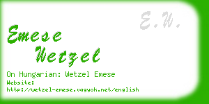 emese wetzel business card